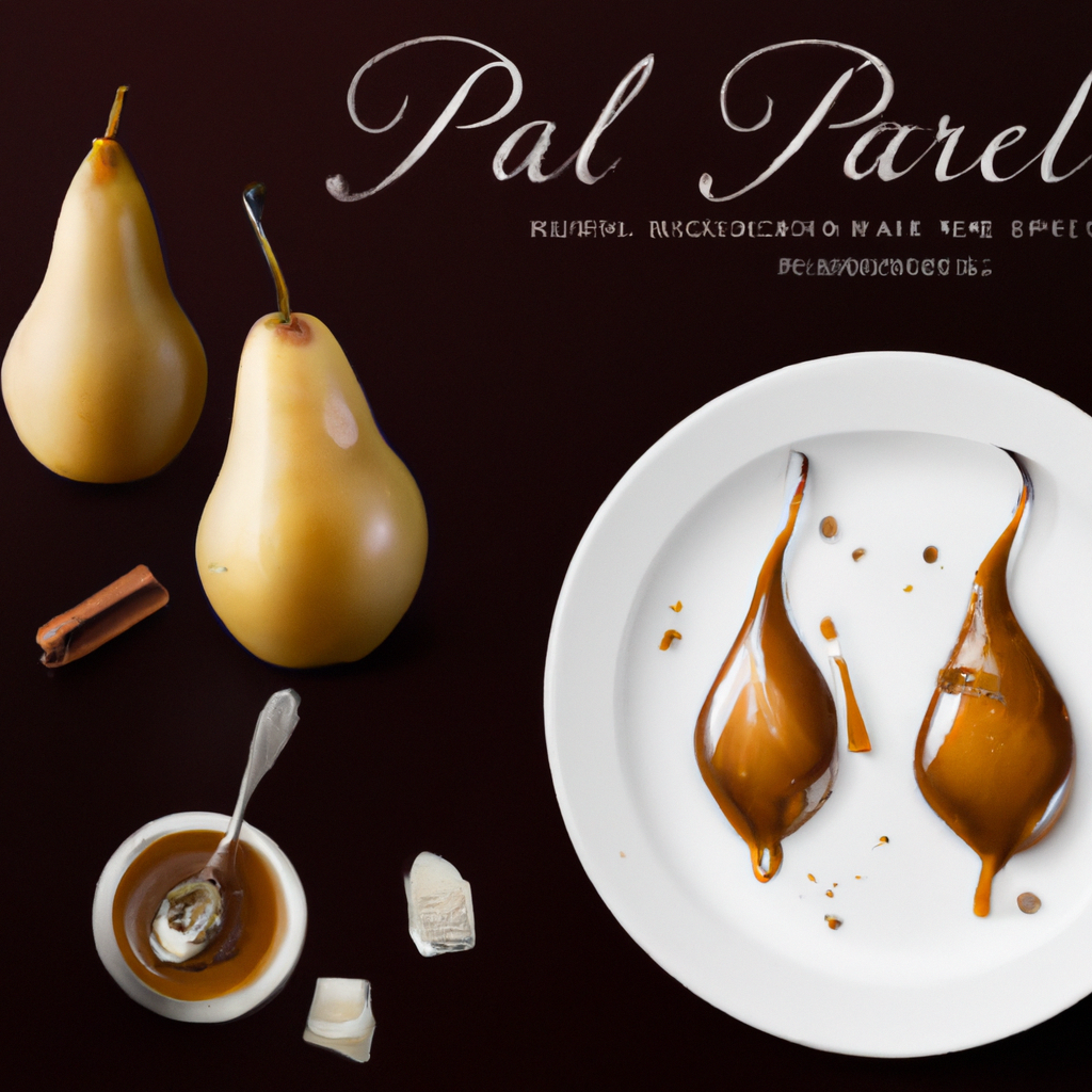Foil Wrapped Pears And Caramel Sauce