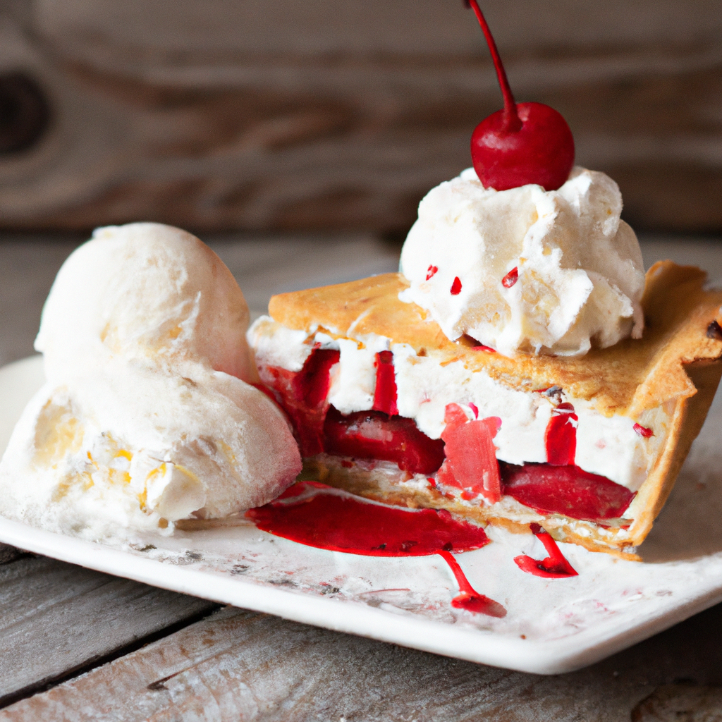 Cherry Parfait Ice Cream Pie