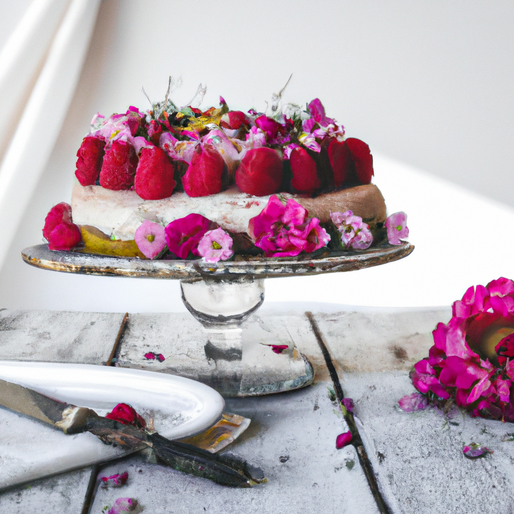 Floral Raspberry Cake
