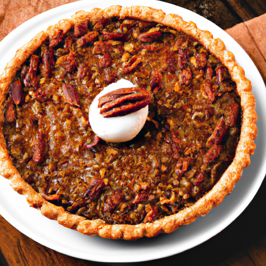 Caramel Pecan Topped Pumpkin Pie