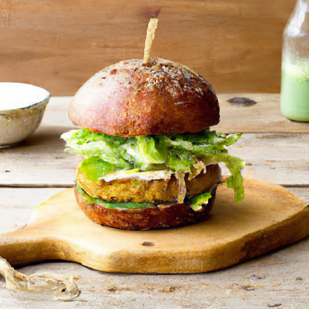 Bean Burgers With Coriander Cream