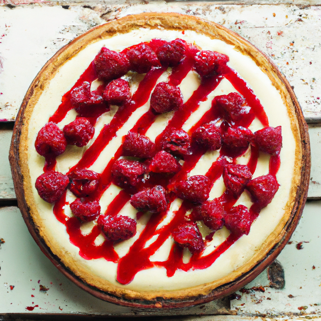 Raspberry Cheesecake Cookie Pizza