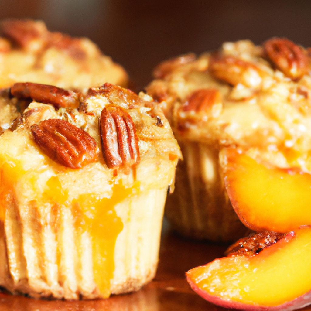 Caramel Peach Muffins
