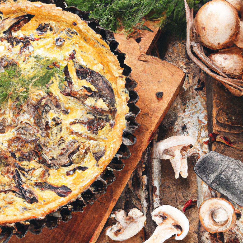 Mushroom Crust Cheese Quiche