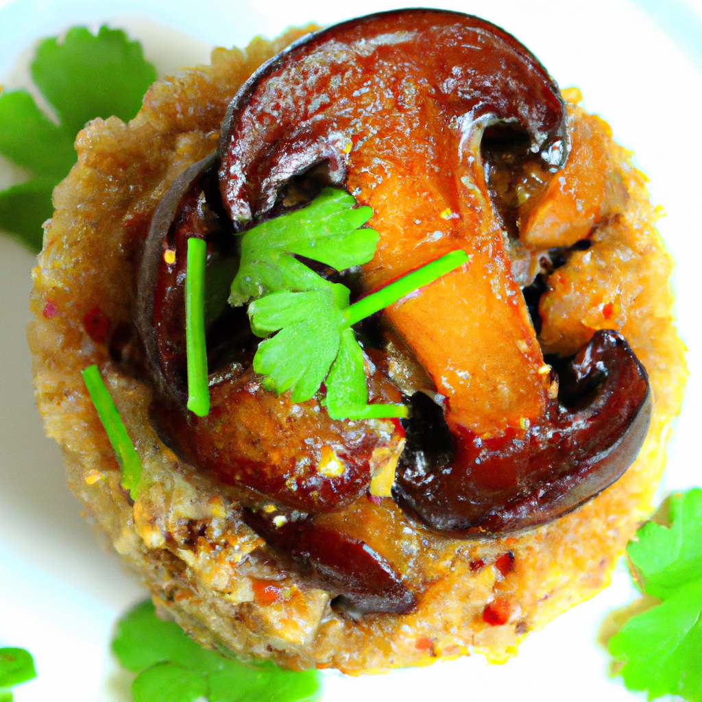 Veganstuffedportobellomushroomoverquinoa