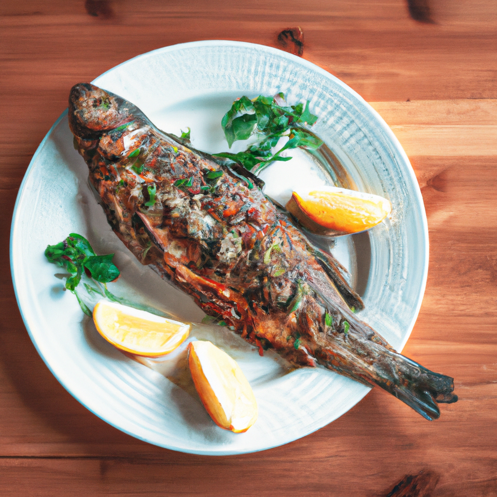 Baked Yrout With Lemon Sauce