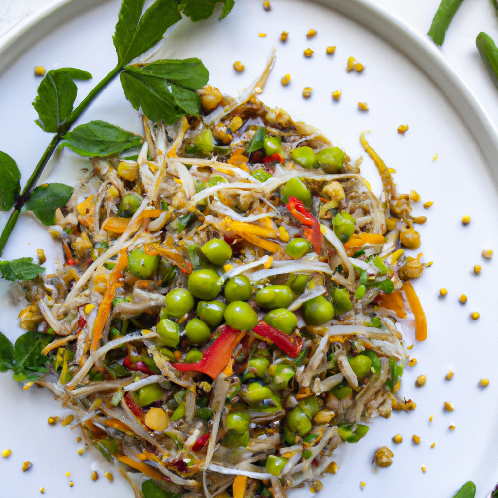 Raw Vegan Mung Bean Sprout Salad