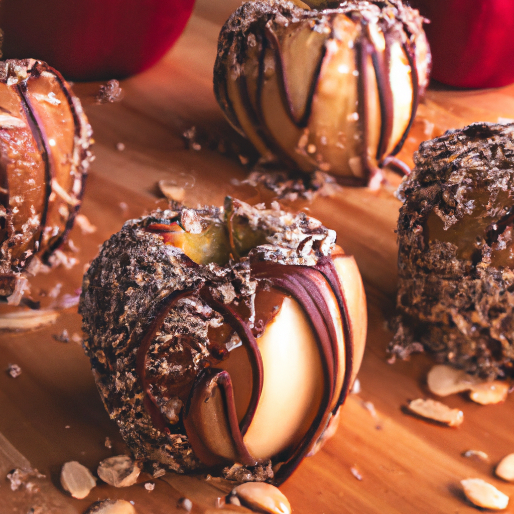 Chocolate Peanut Butter Coated Apples