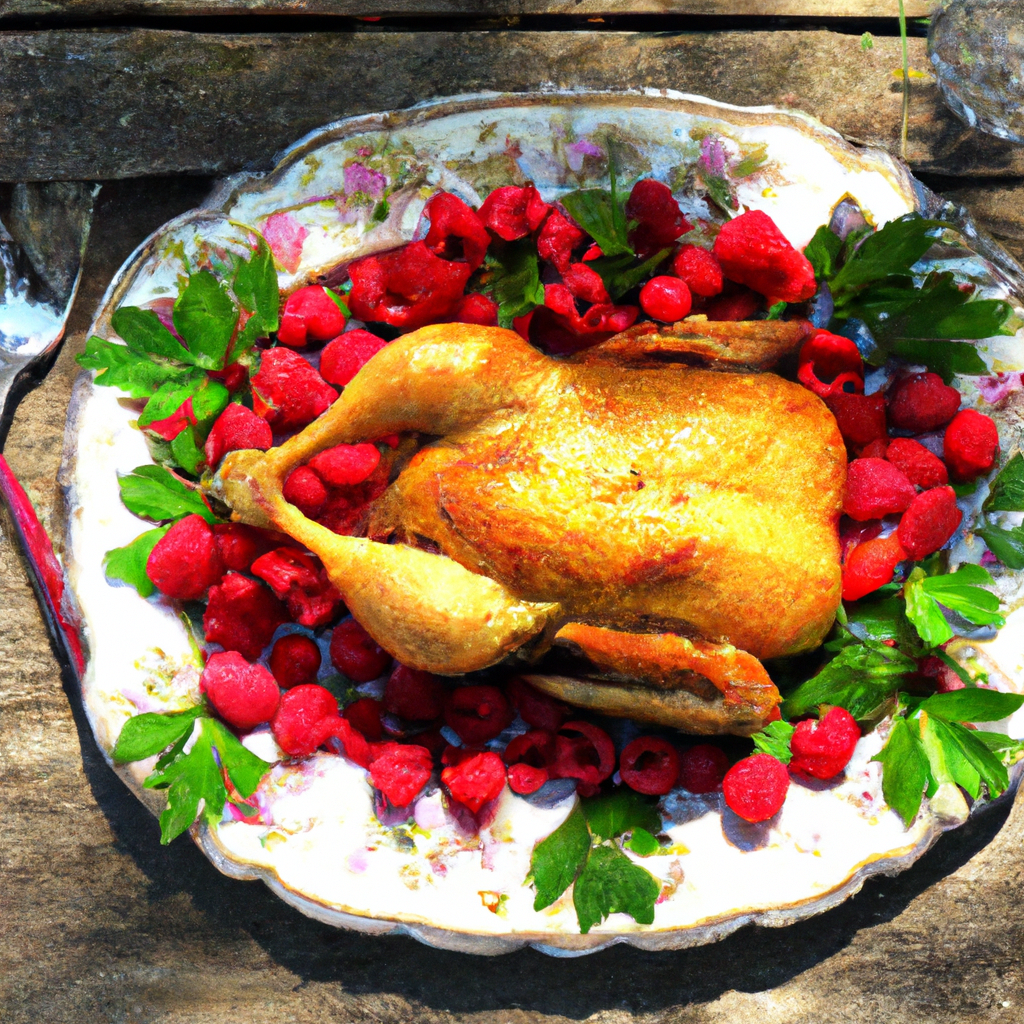 Grilled Raspberry Cornish Game Hens