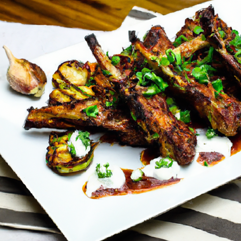 Indian Lamb Chops Squash Salad