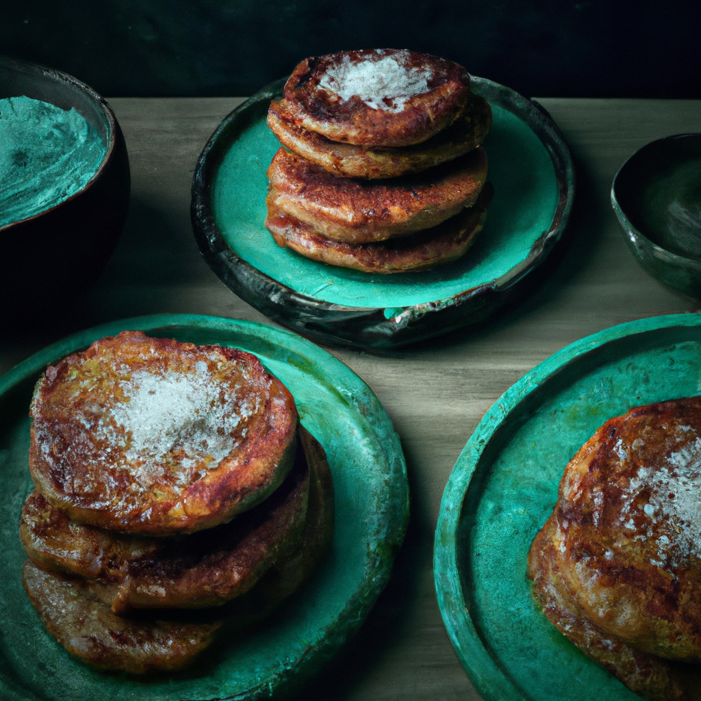 Blue Cornmeal Cakes With Chile Salsa