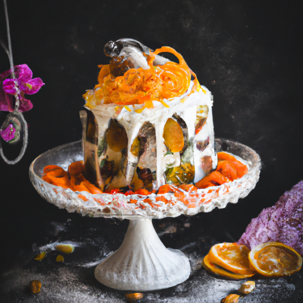 Elegant White Fruit Cake