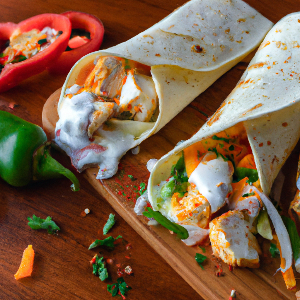 Cajun Chicken And Pepper Wraps