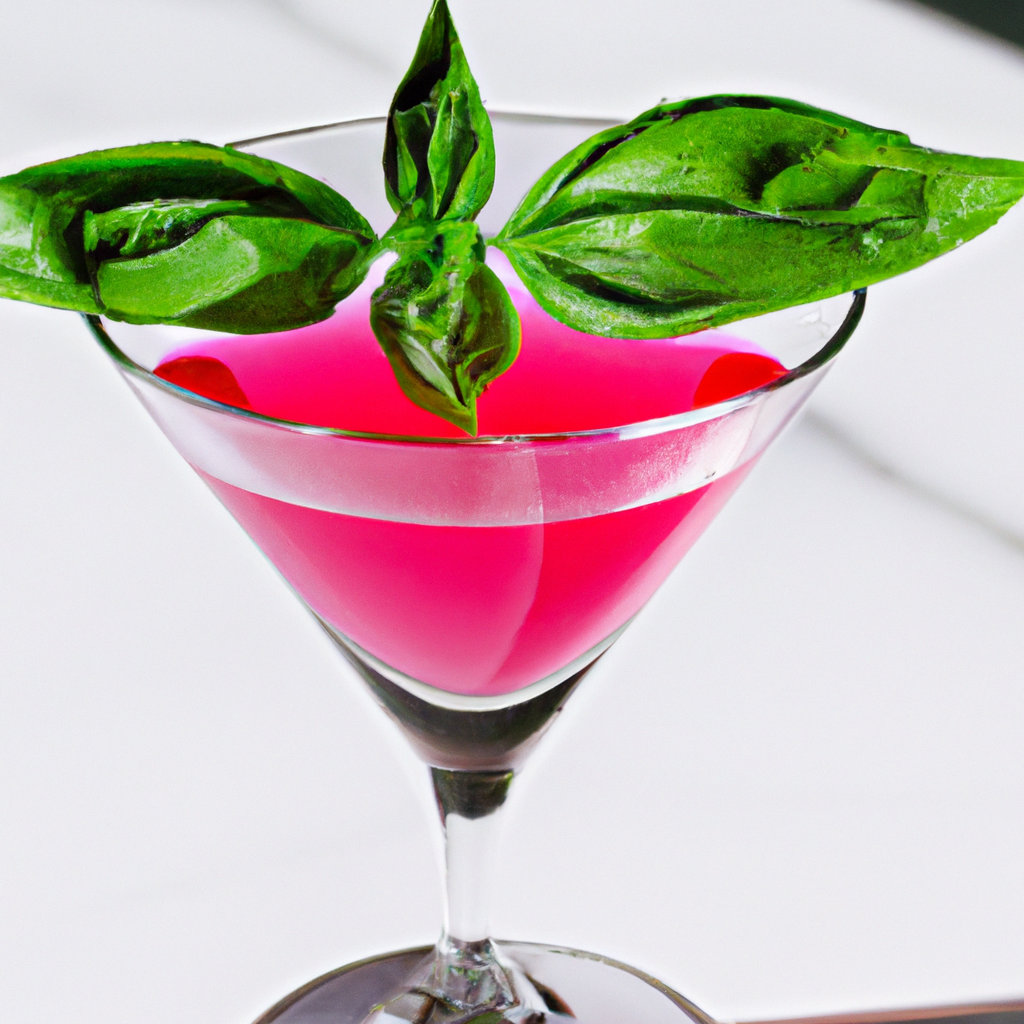Watermelon Basil Martini