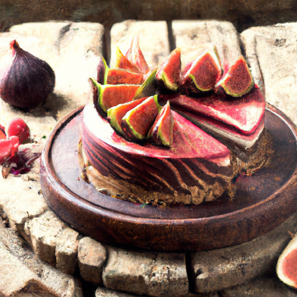 Raw Vegan Fig And Raspberry Cheesecake With Chocolate Drizzle