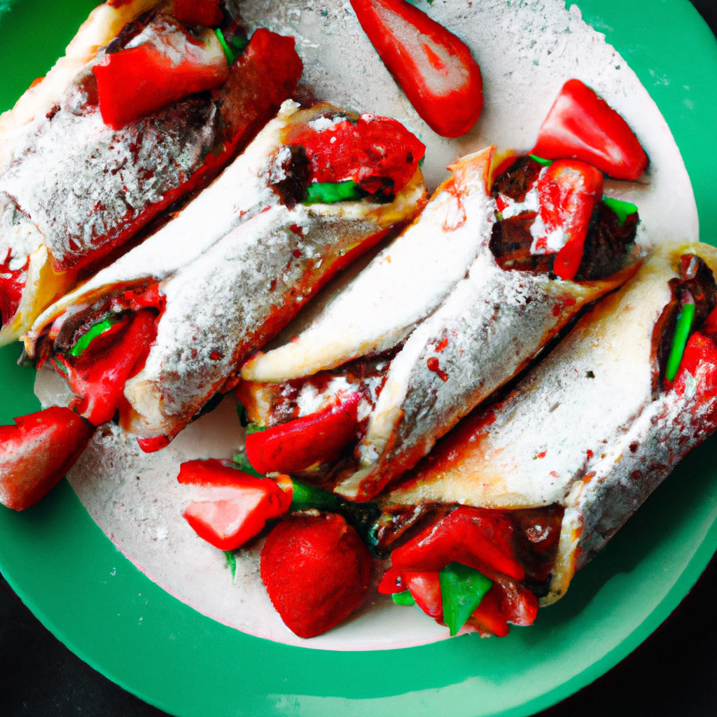 Chocolaty Strawberry Finger Crepes