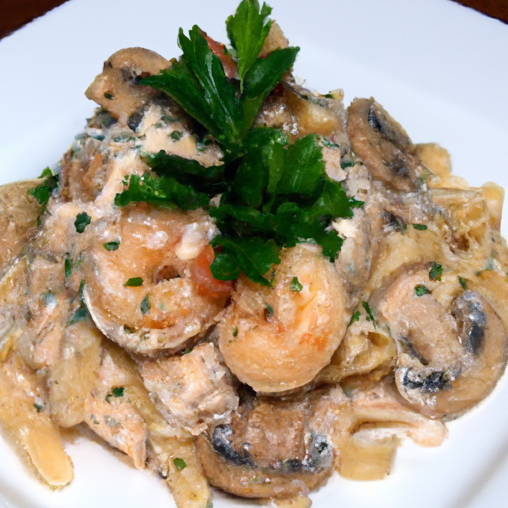 Creamy Shrimp And Mushroom Pasta