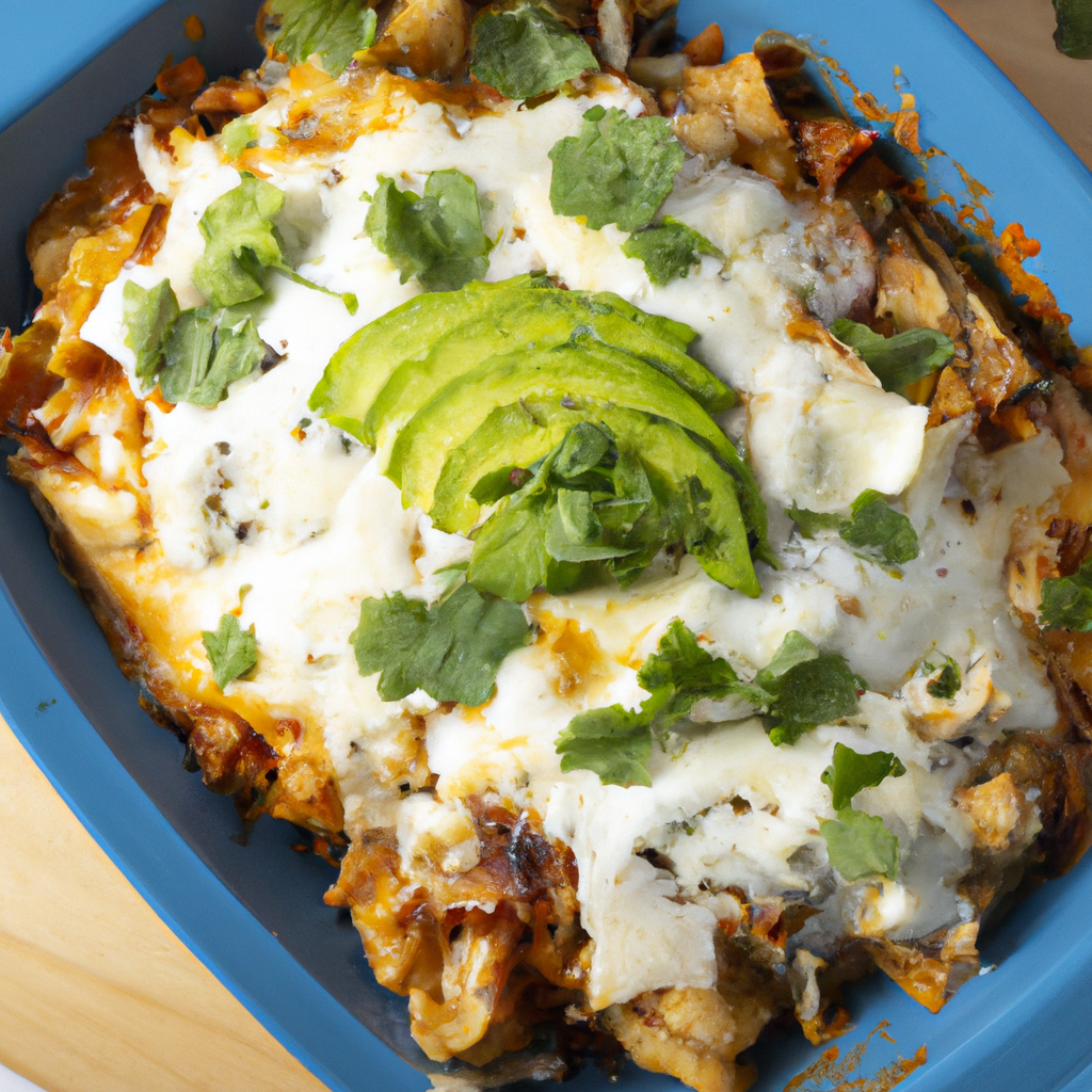 Green Chicken Chilaquiles Casserole