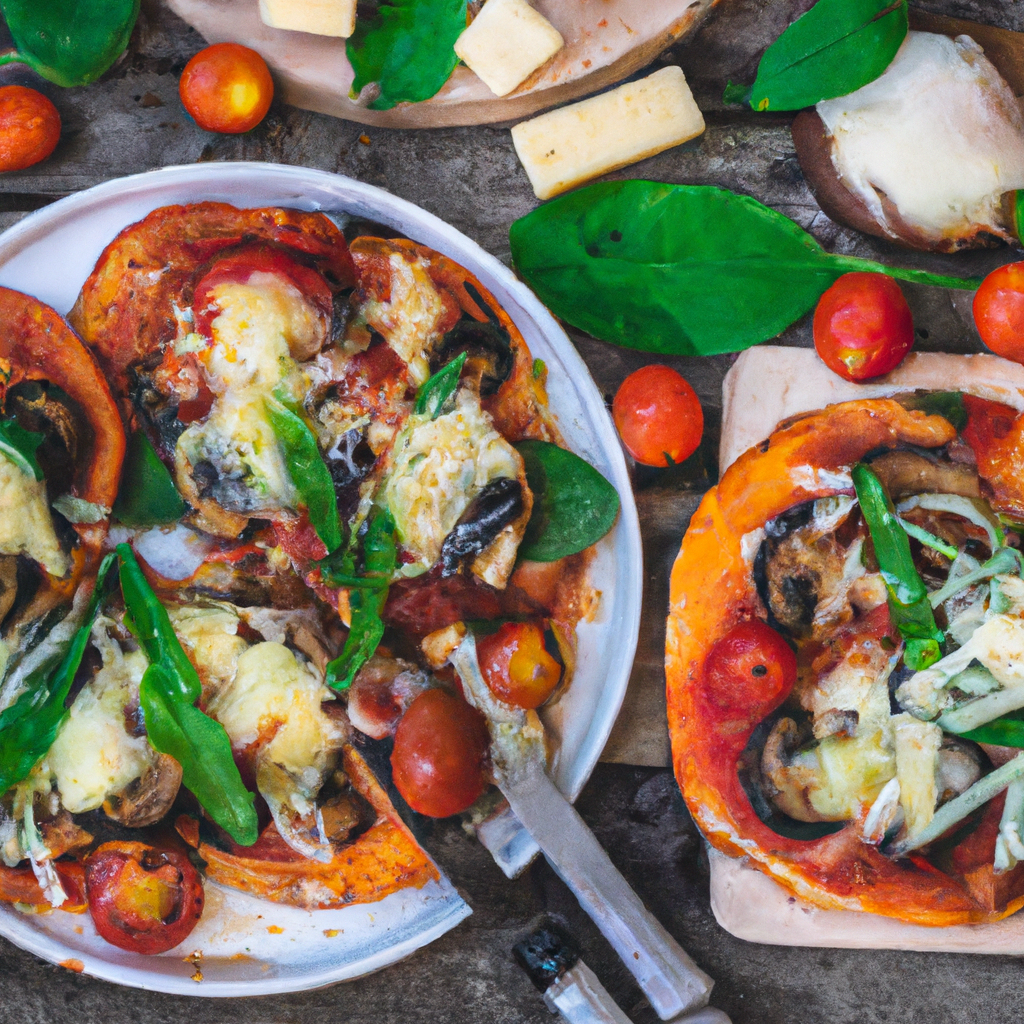 Grilled Pizza On Portobello Crust