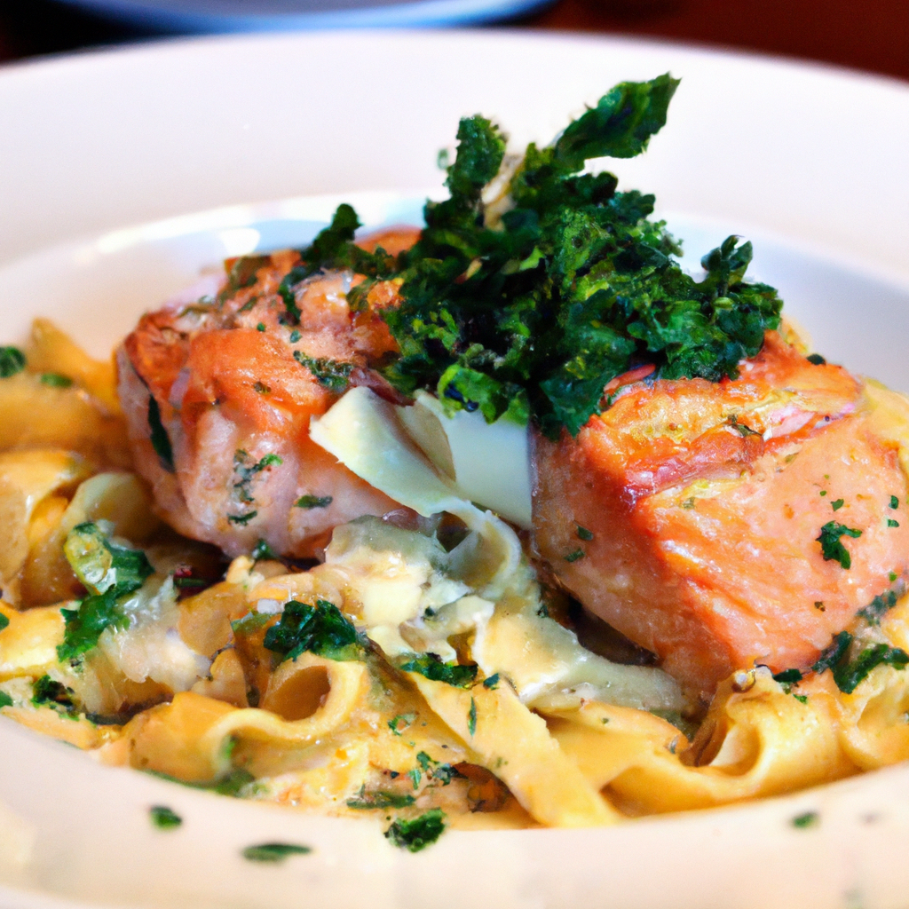 Salmon Scallop Pasta