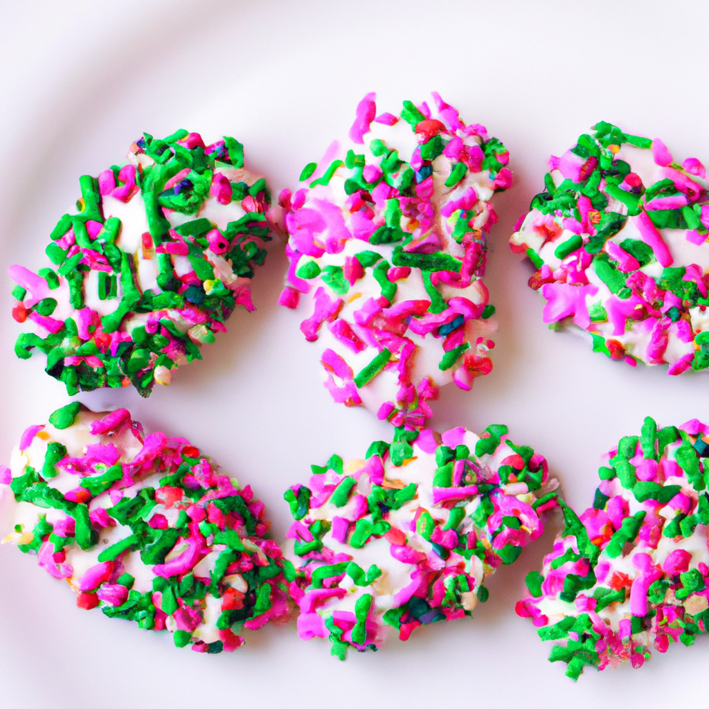 Pink And Green Leaf Cookies