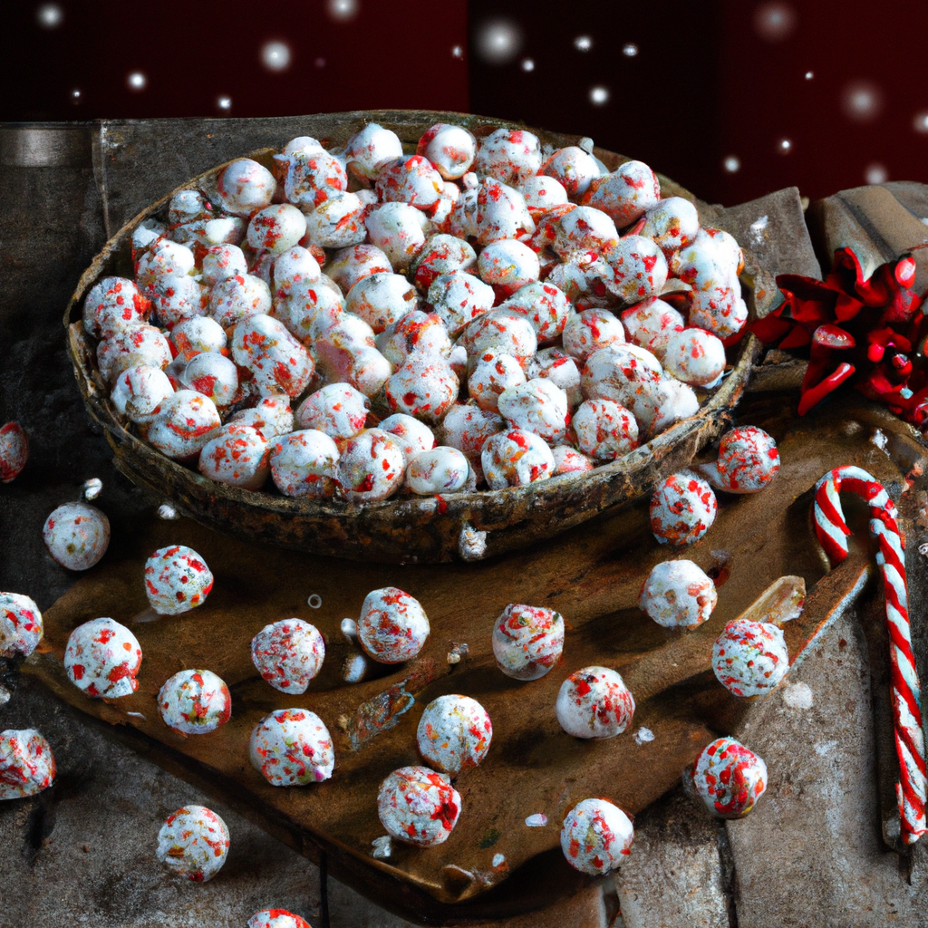 Candy Cane Popcorn Balls