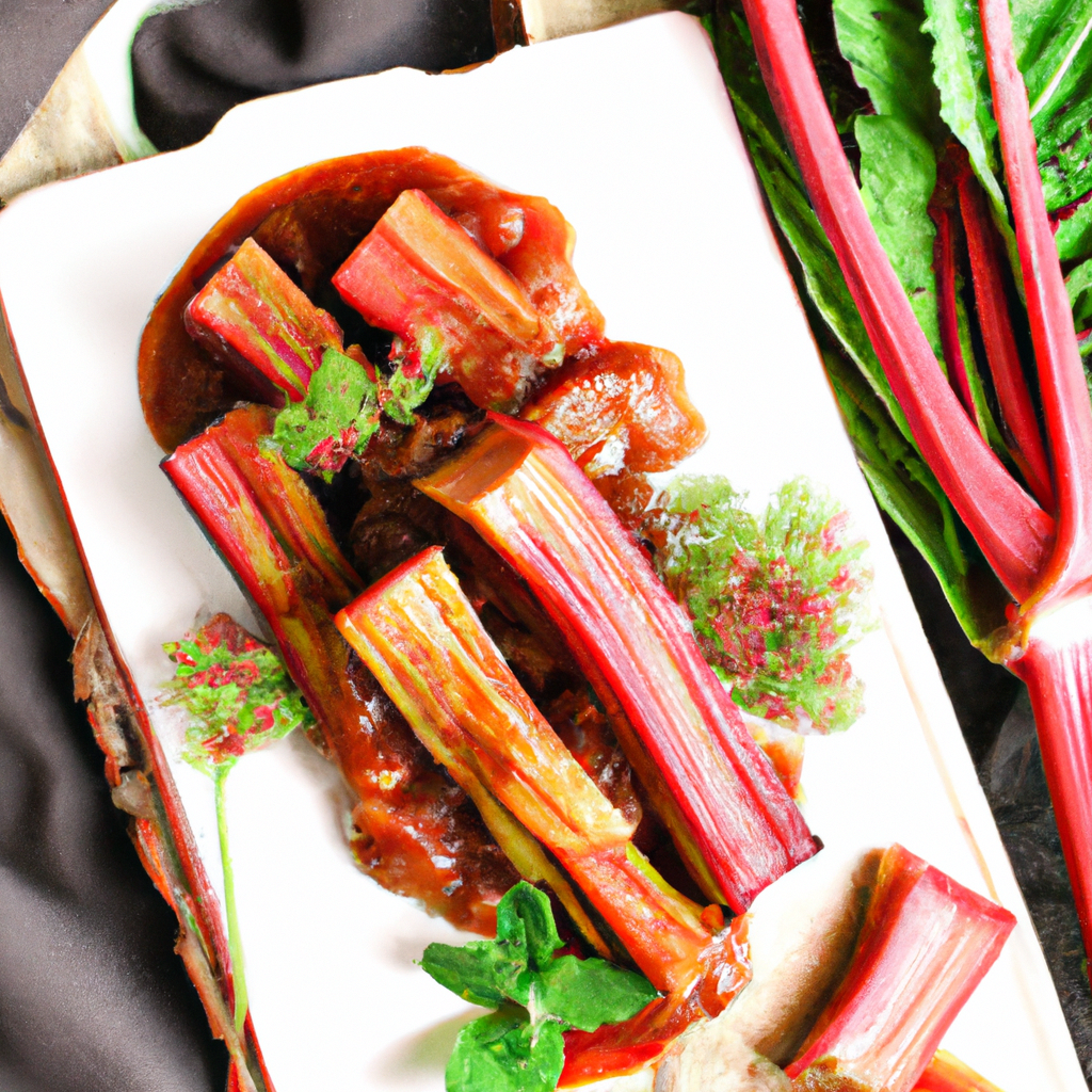 Rhubarb Barbecued Short Ribs