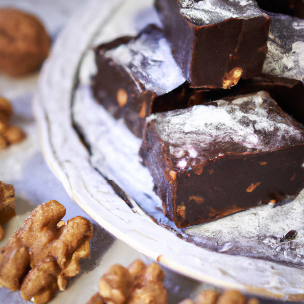 Coffee Walnut Microwave Fudge