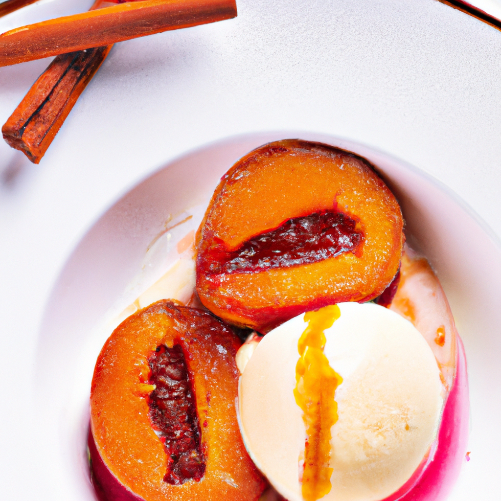 Bordeaux Cookie Stuffed Baked Peaches