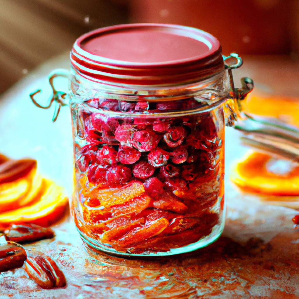 Cranberry Peach Cobbler Mix In A Basket