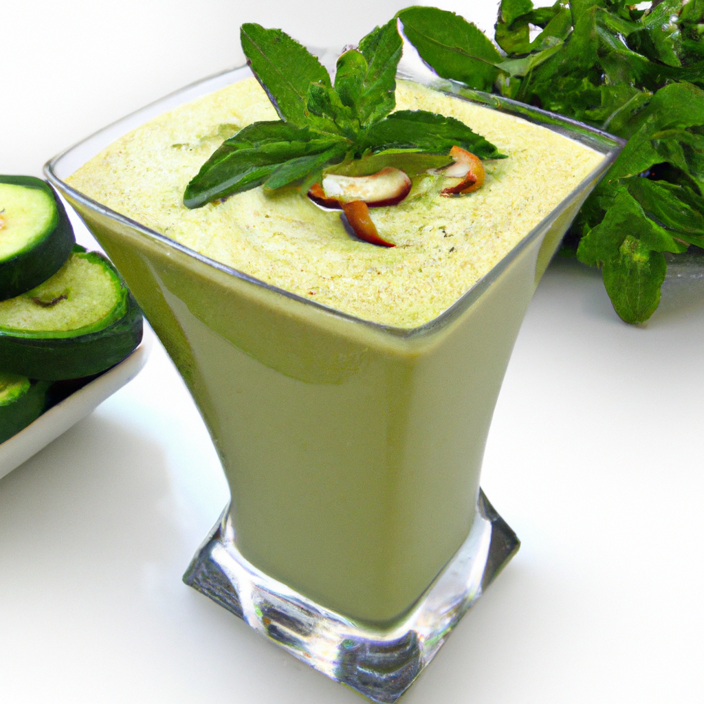 Delicious Raw Macadamia Zucchini Green Smoothie