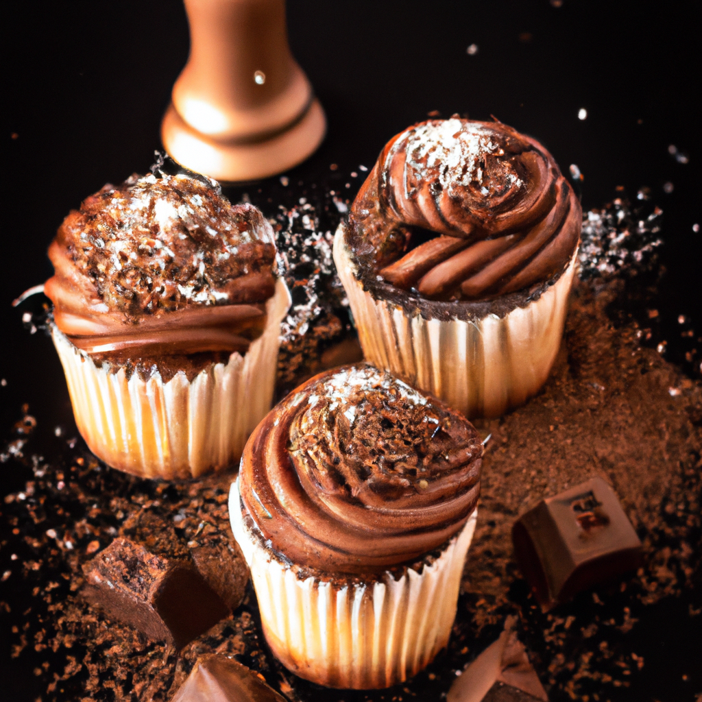 Memorial Day Indoors Chocolate Frosted Angel Food Cupcakes