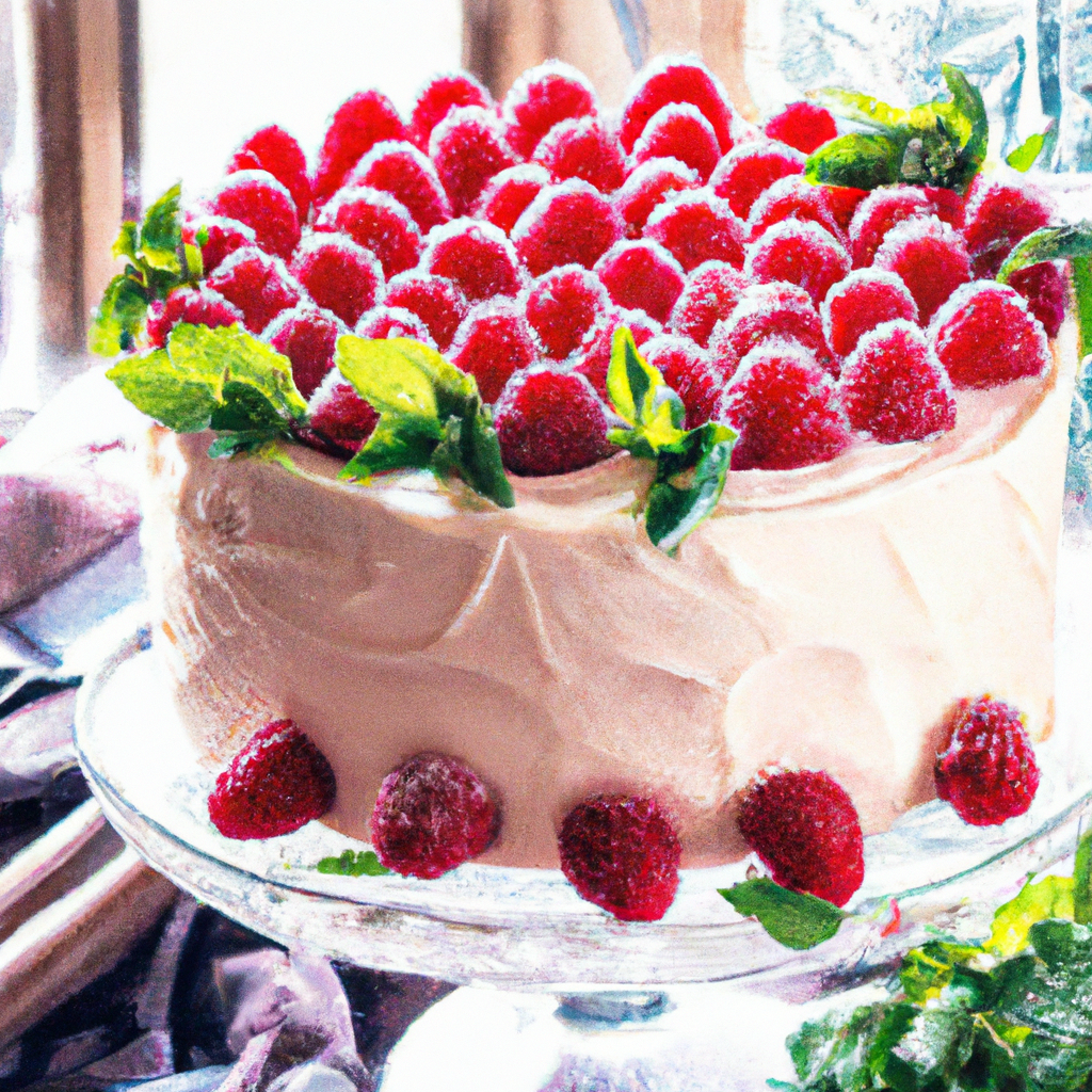 Raspberry Angel Torte