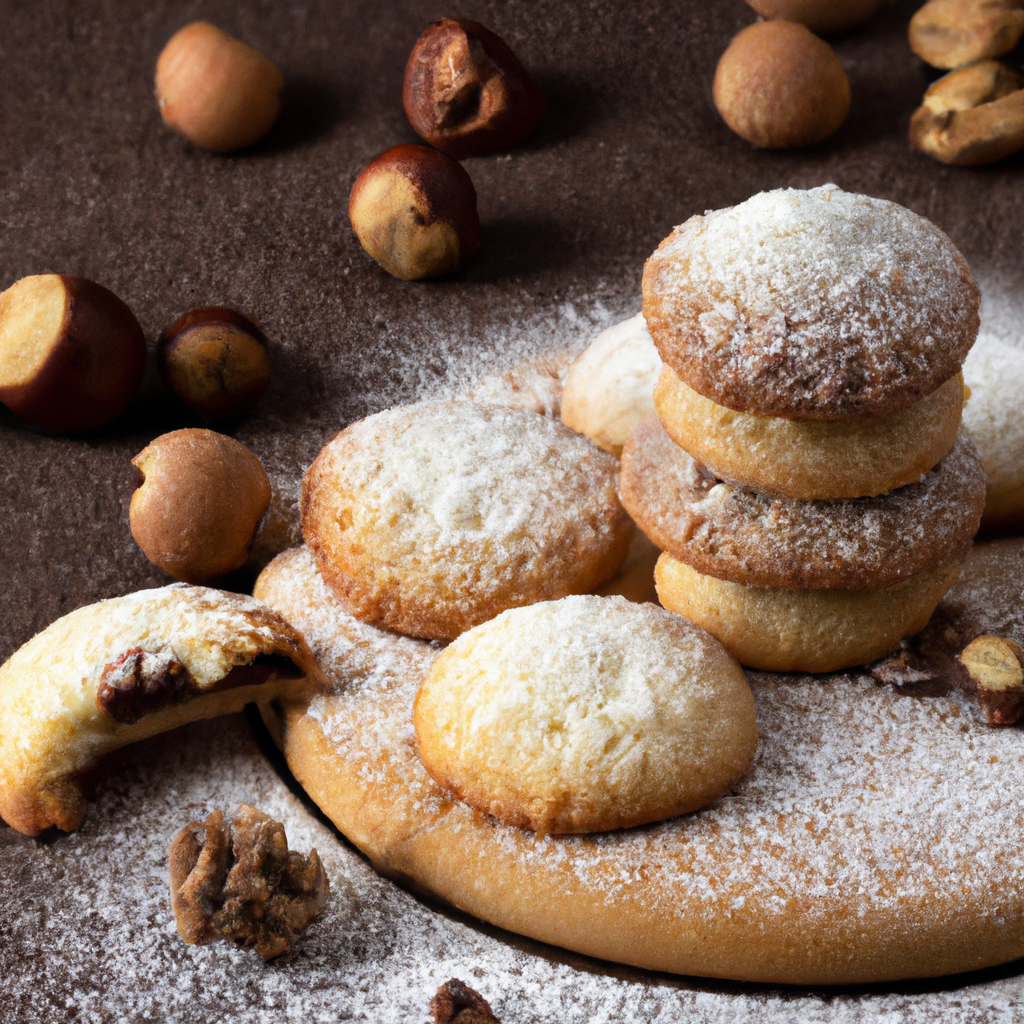 Nutella Filled Almond Hazelnut Cookies