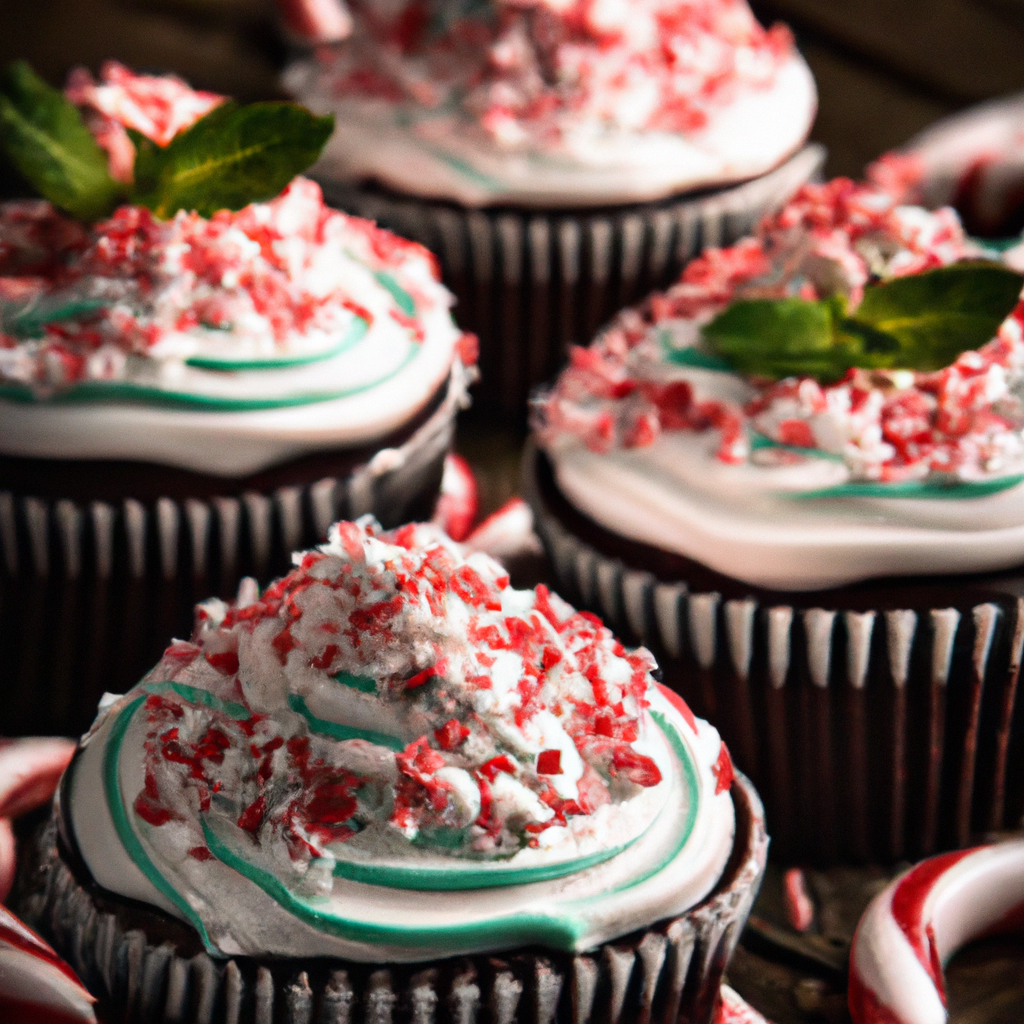 Peppermint Hot Chocolate Cupcakes