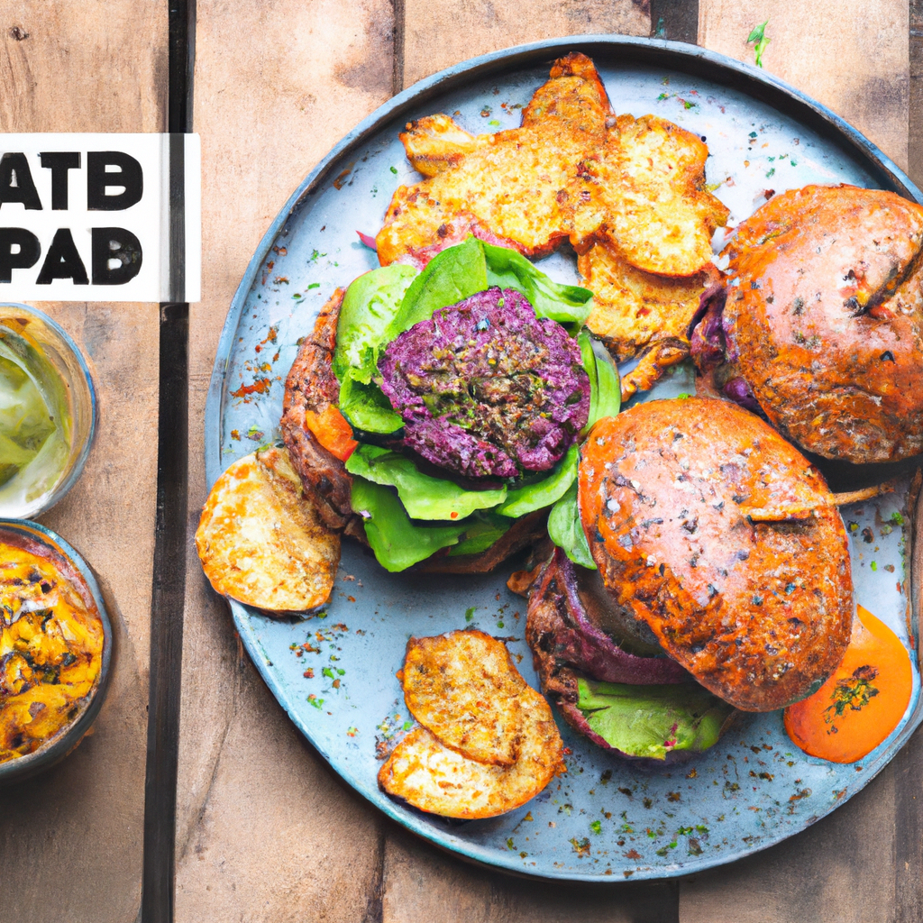 Southwest Inspired Lentil And Jalapeno Burgers With Purple And Sweet Potato Fries
