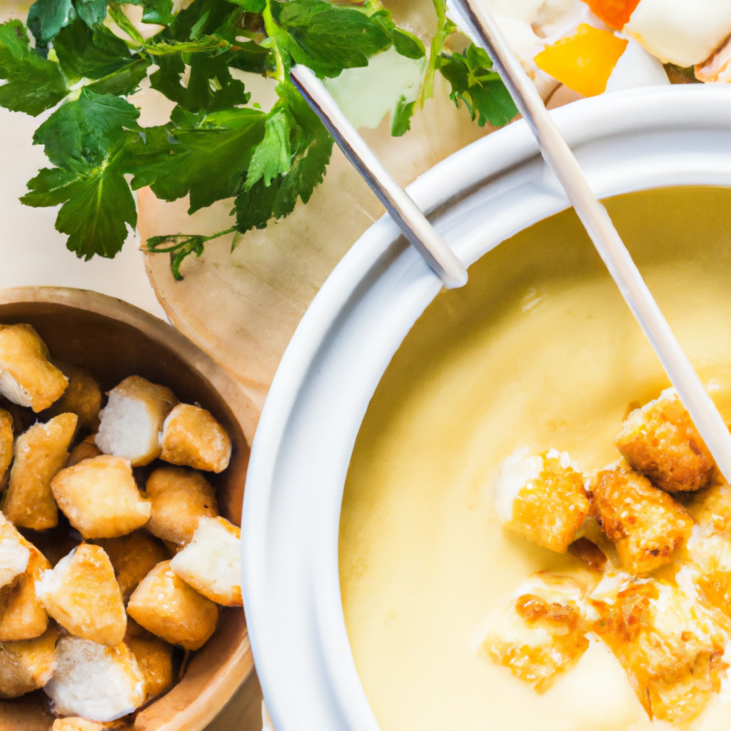 Mushroom Cheese Fondue