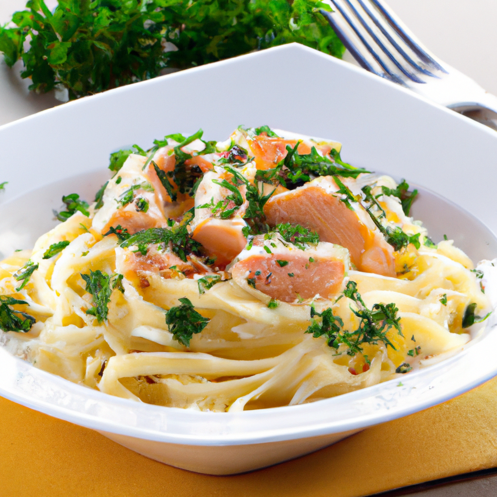 Salmon Fettuccine