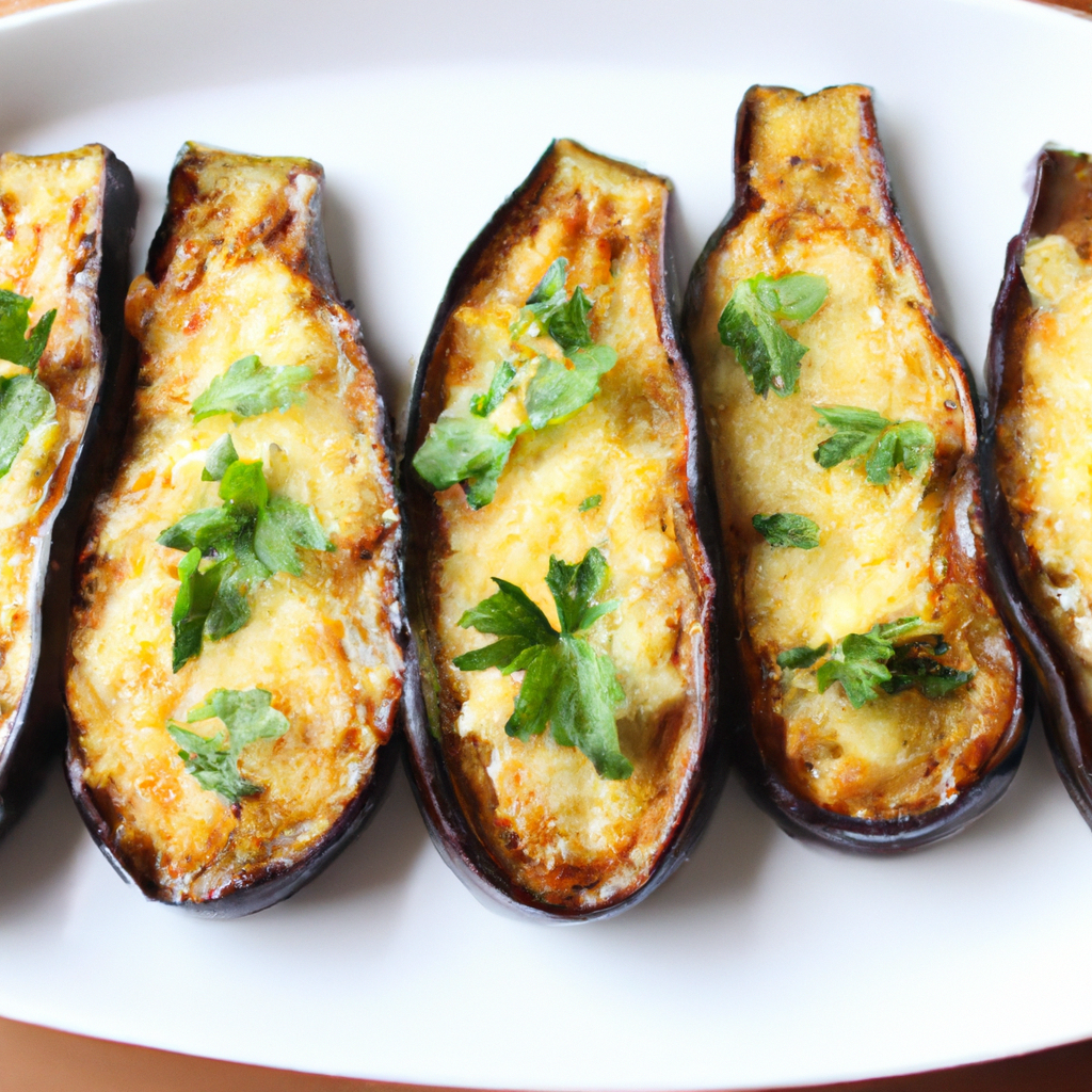 Fried Stuffed Eggplant Slices