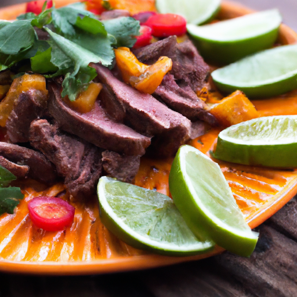 Margarita Beef With Orange Salsa