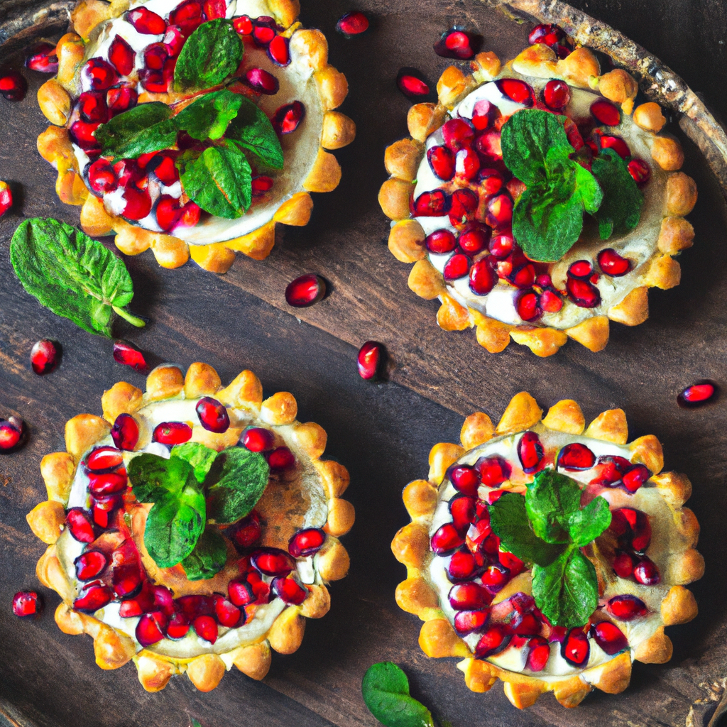 Pomegranate And Mint Tartlets