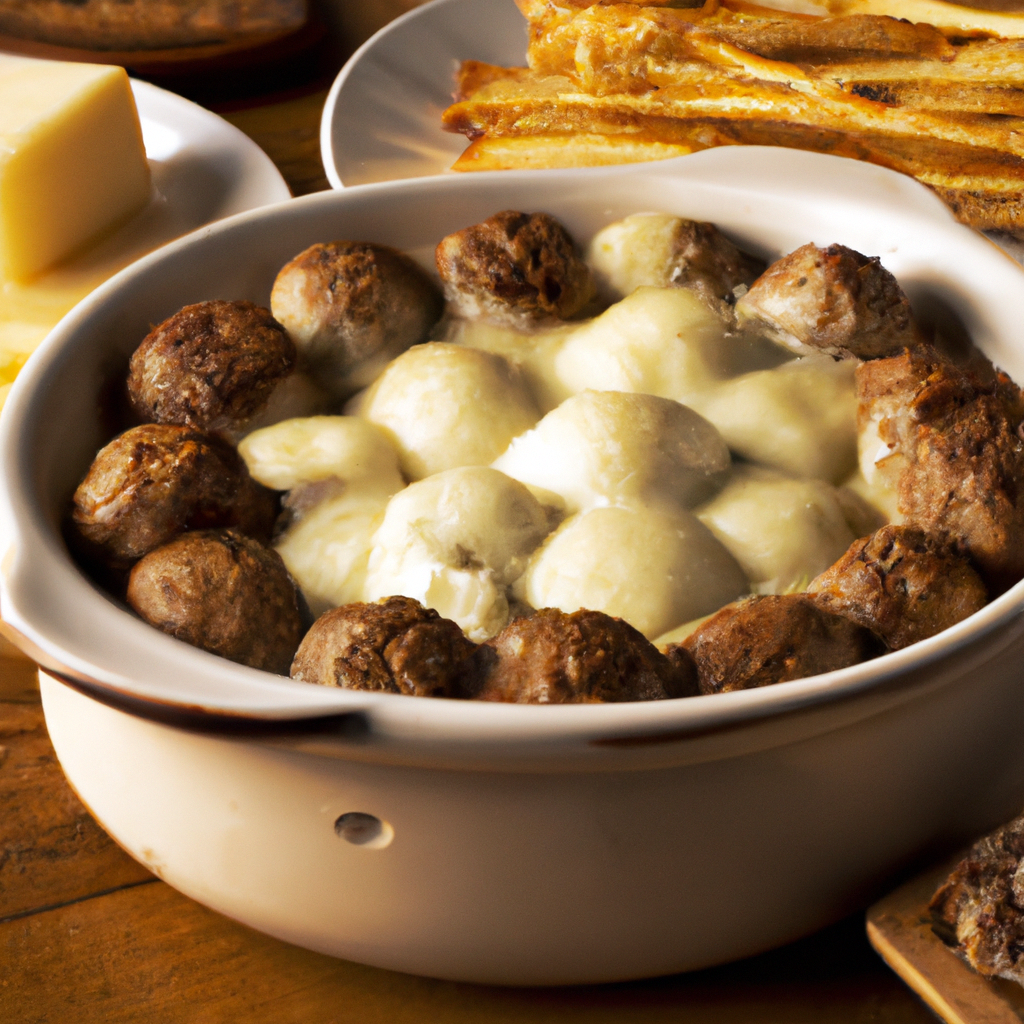 Cheesy Meatball Fondue