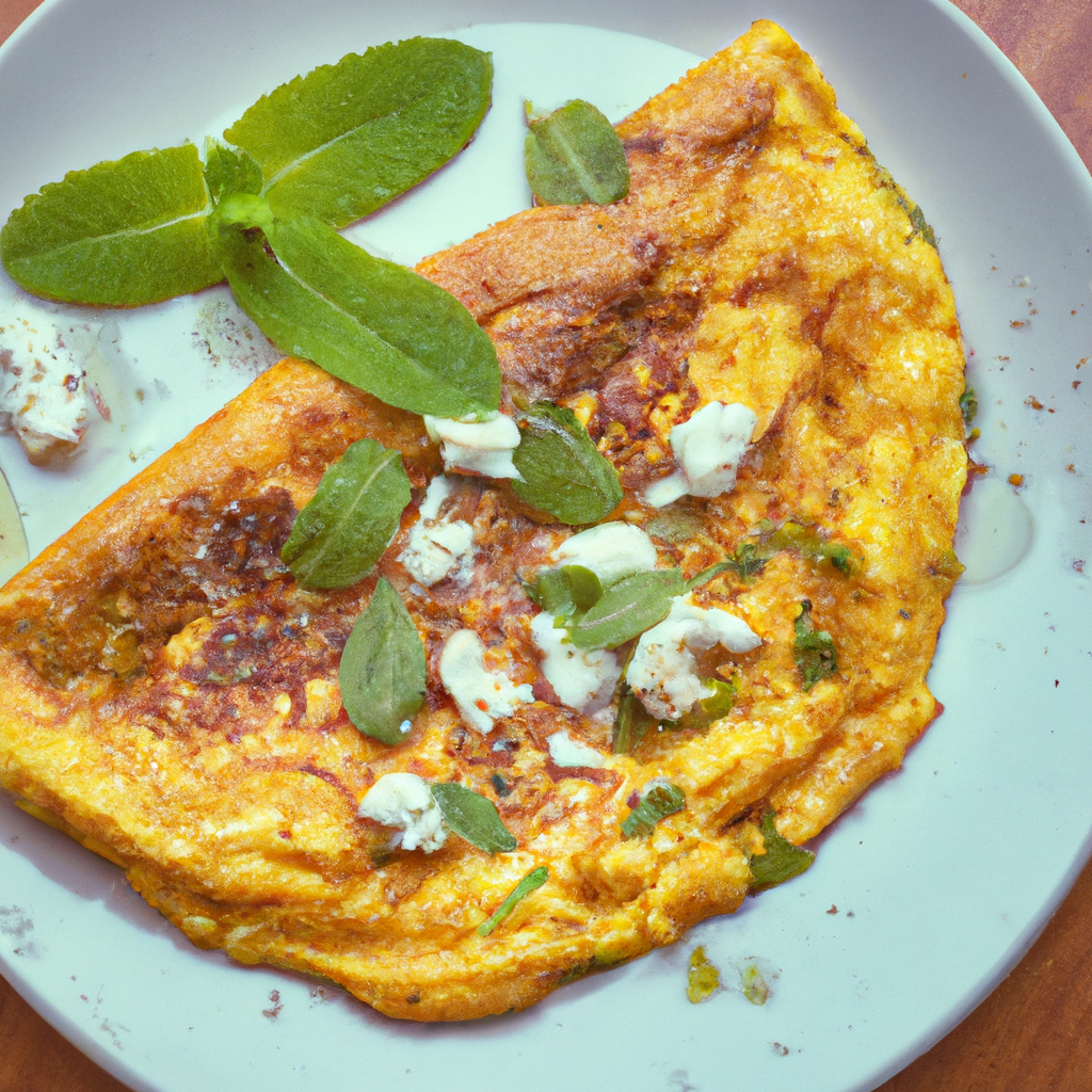 Butternut And Feta Omelet With Fresh Mint