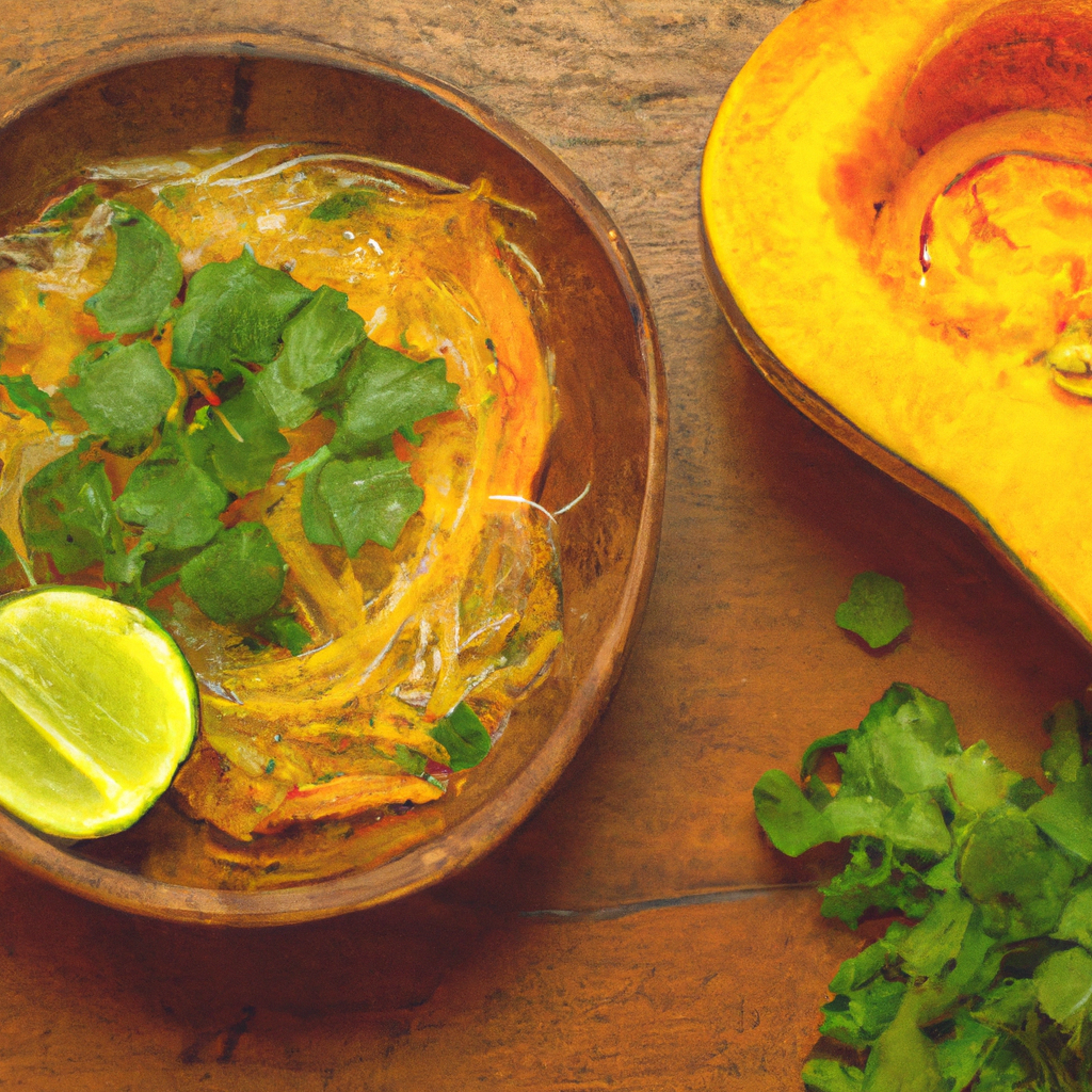 Asian Inspired Fall Spaghetti Squash Noodle Soup