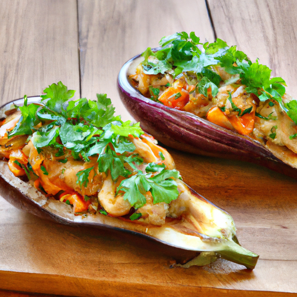 Shrimp Stuffed Eggplant