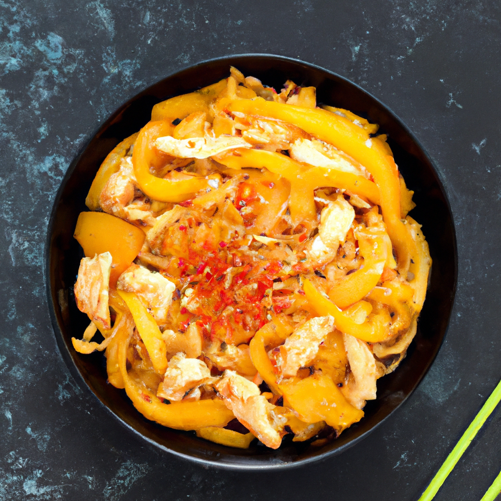 Chicken Noodles Sweet Sour Sauce