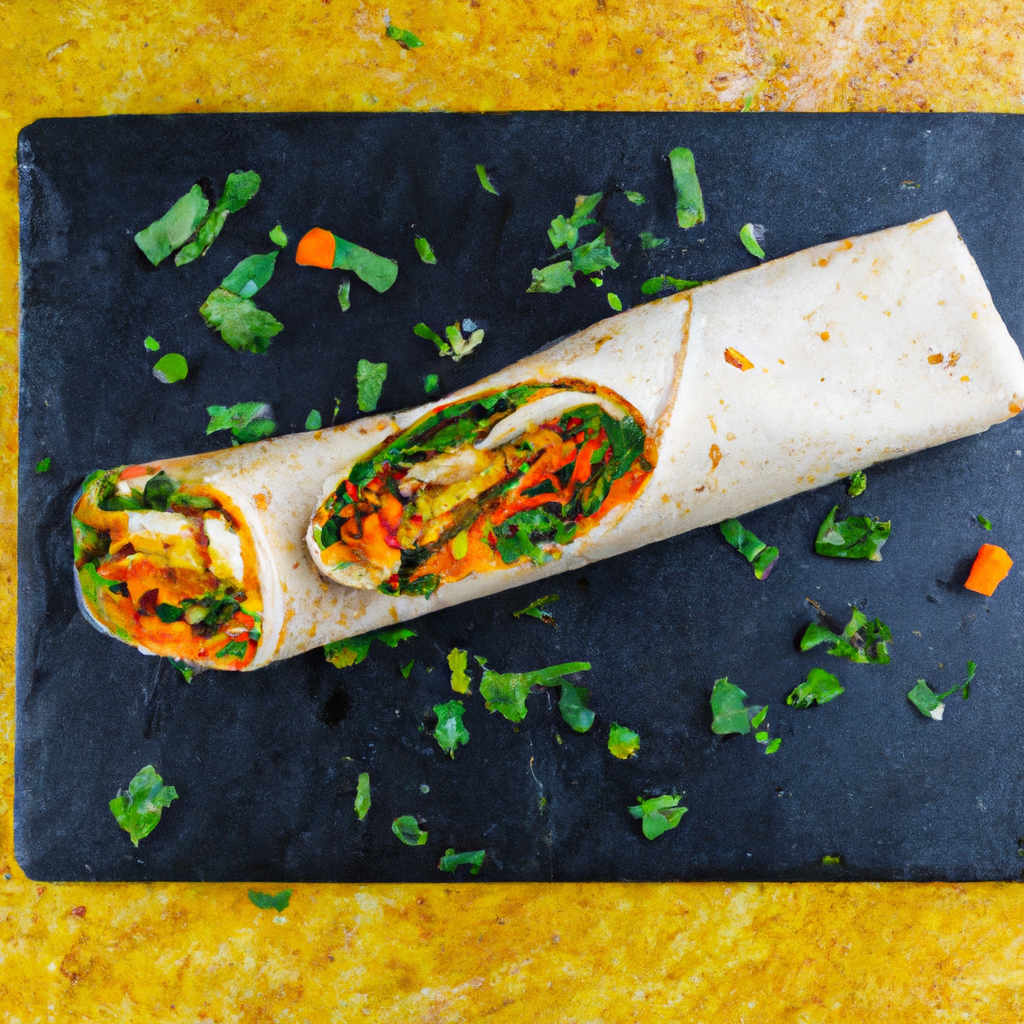 Chicken Veggie Wrap With Honey Mustard