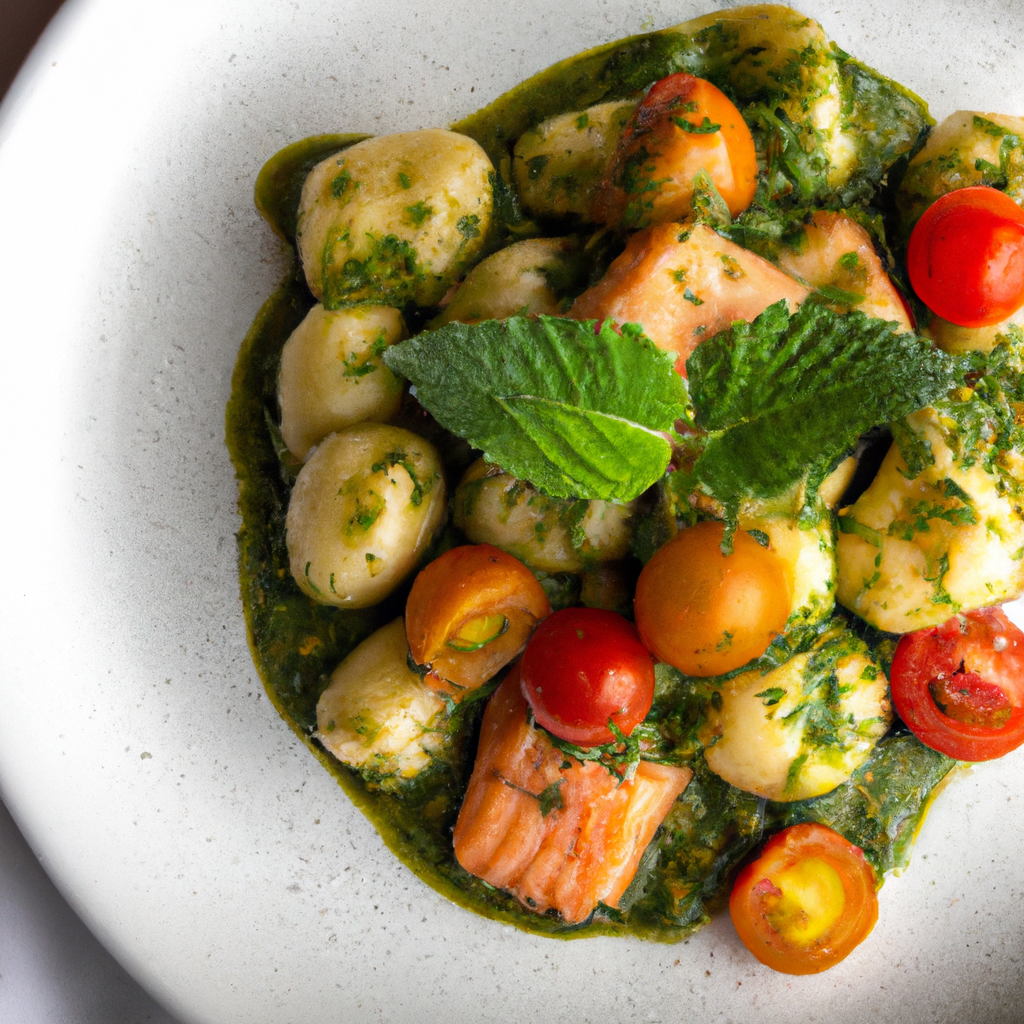 Pesto Salmon Gnocchi