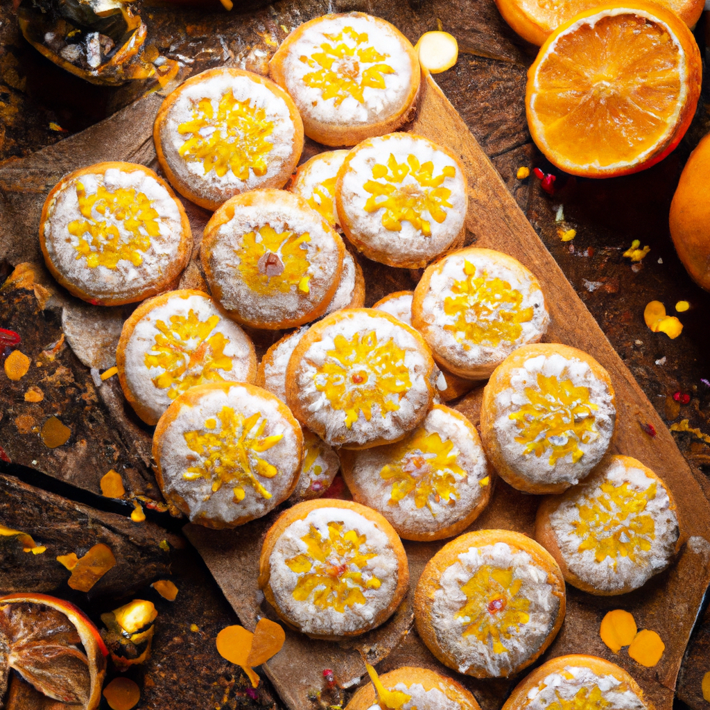 Orangenkekse Mit Glasur Orange Cookies With Icing