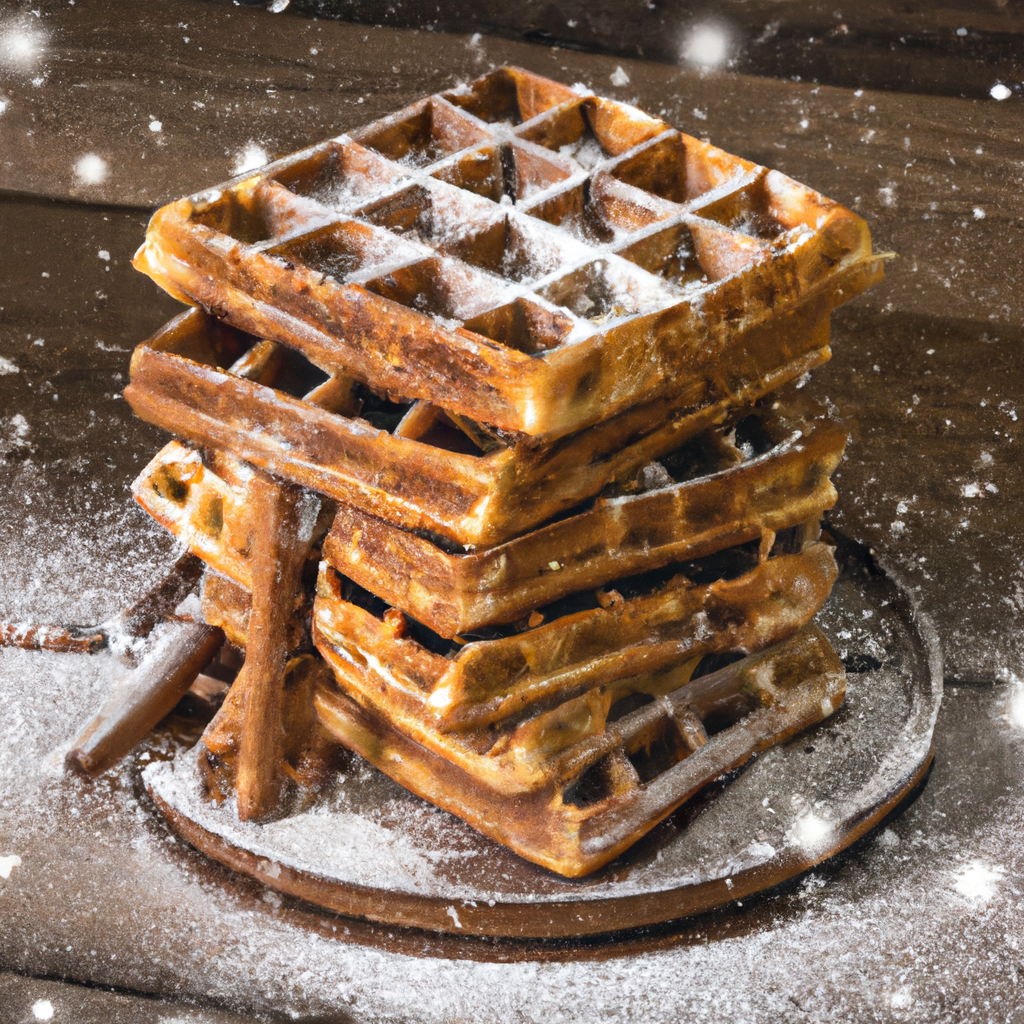 Zimtwaffeln Mit Marzipanf&uuml;llung Cinnamon Waffles With Marzipan Filling